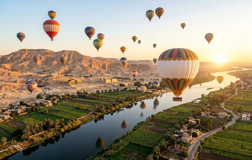 Hot Air Balloon Ride Over Luxor at Sunrise